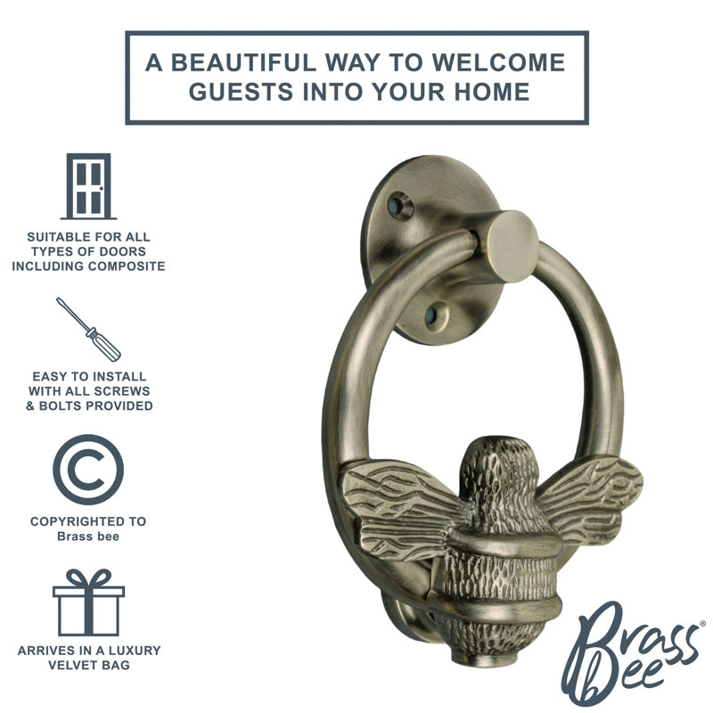 Pewter Ring Bee Door Knocker