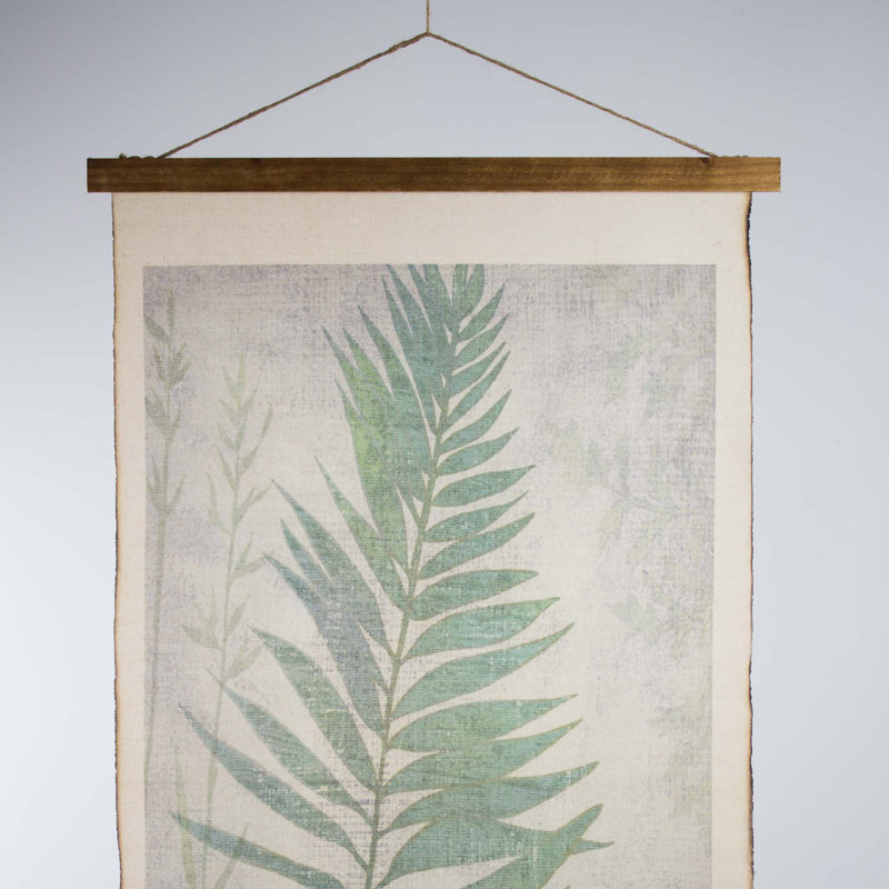 Fern Leaf Scroll Cotton Tapestry
