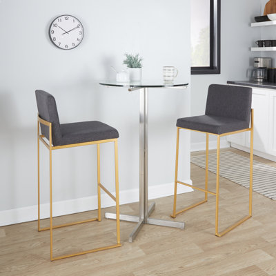 Tabouret de bar et de comptoir à dossier haut Brieon (ensemble de 2)