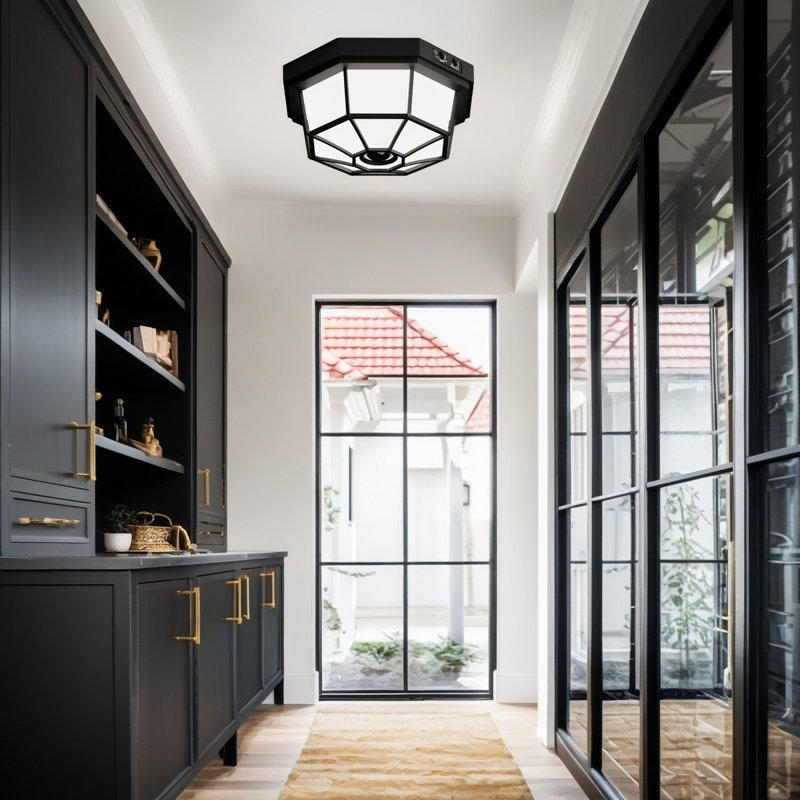 2-Light 10.6 Inch Flush Mount Ceiling Light Recessed Installation for Kitchen/Bedroom/Entryway 1-Piece Nordic Style (Bulb Sold Separately)