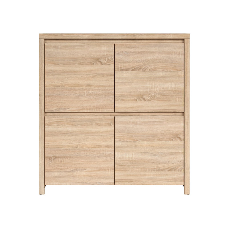 4 - Door Rectangle Accent Cabinet, Oak Sonoma