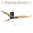 56 Inch Modern Design Flush Mount Ceiling Fan With Light And Remote Control