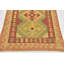 Tapis de zone en laine rouge/bleu 2 pi 10 po x 4 pi 3 po one-of-kind à la main-noué la new age Elland