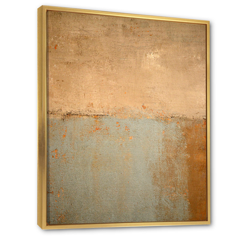 Art moderne gris et bleu II 2FDP47720, H 32 po x l 16 po x P 1 po, Cadre doré