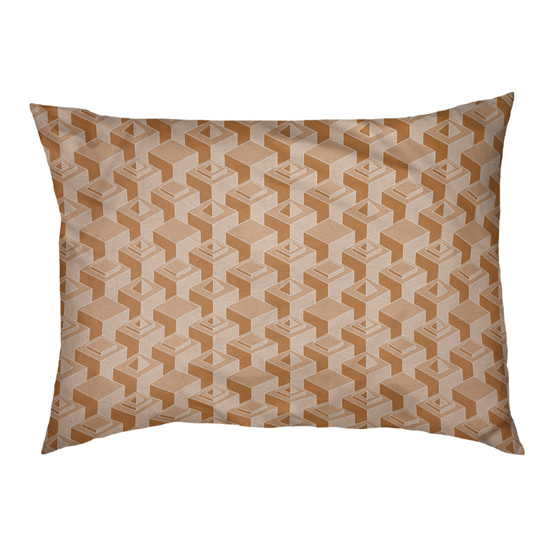 Coussin pour chien intérieur à motif skyscrapers Chen, Moyen (l 40 po x P 6,5 po x H 30 po), Orange