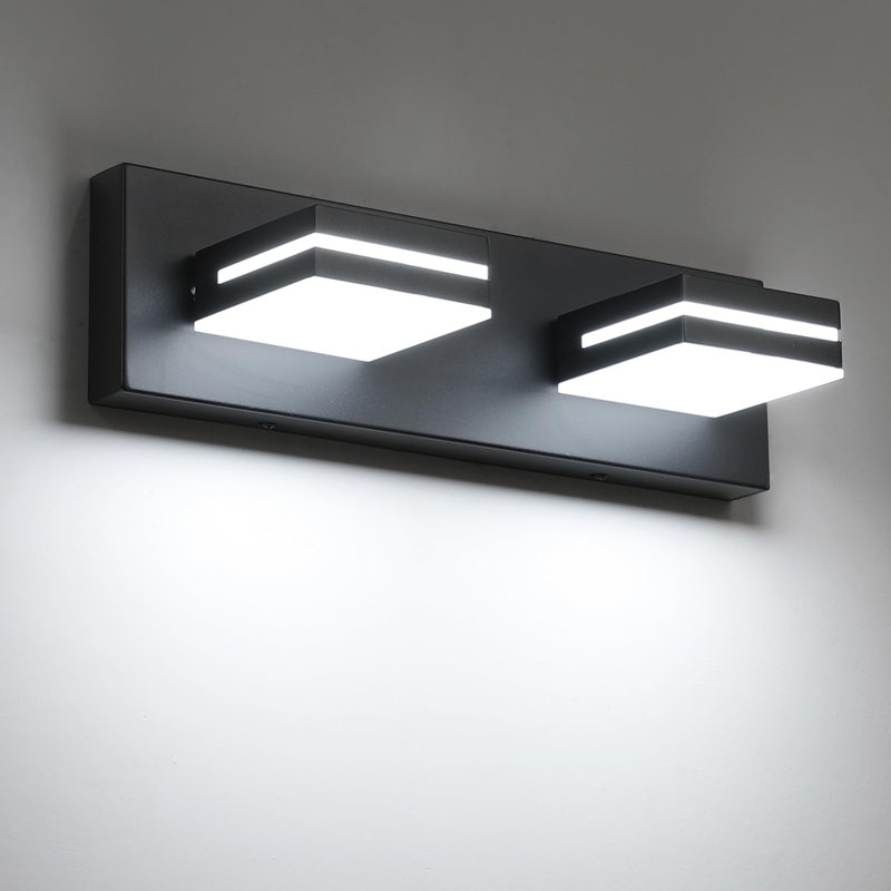 Éclairage pour meuble-lavabo carré noir 3cct-vl2 