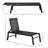 Outsunny Outdoor Lounge Chair, Patio Lounger with 5-Position Reclining Backrest and 2 Wheels for Poolside, Beach, Lawn, Black