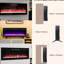 Foyer électrique 42 po, double protection, 16 couleurs de flammes, foyer mural encastré et encastré 42 po, sortie de chaleur 5000 / H, télécommande, 5 réglages de luminosité