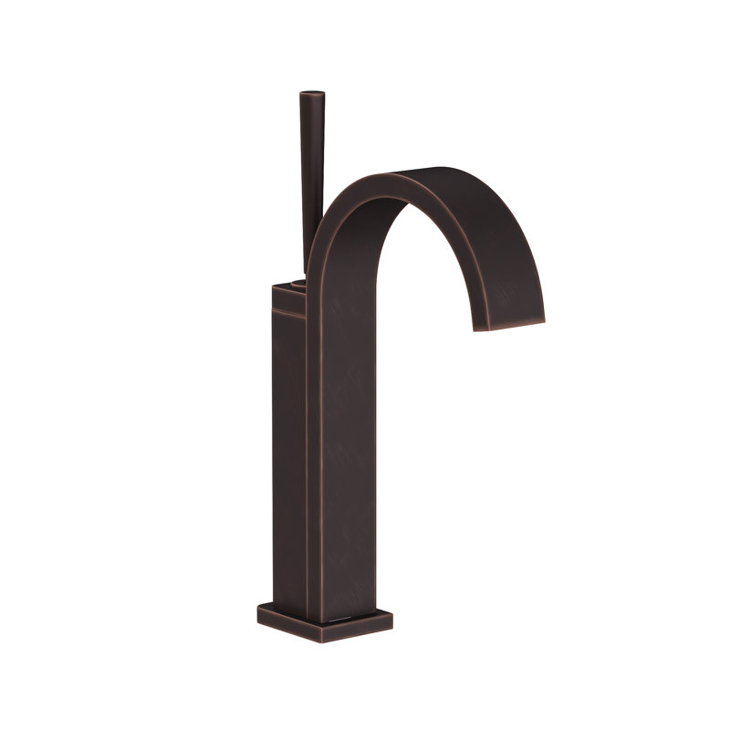 Secant Single Hole Bathroom Faucet with Drain Assembly, Venetian Bronze