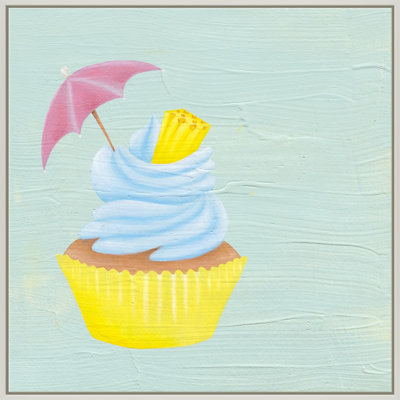 Pineapple Beach Cupcake Print by Katy Montica