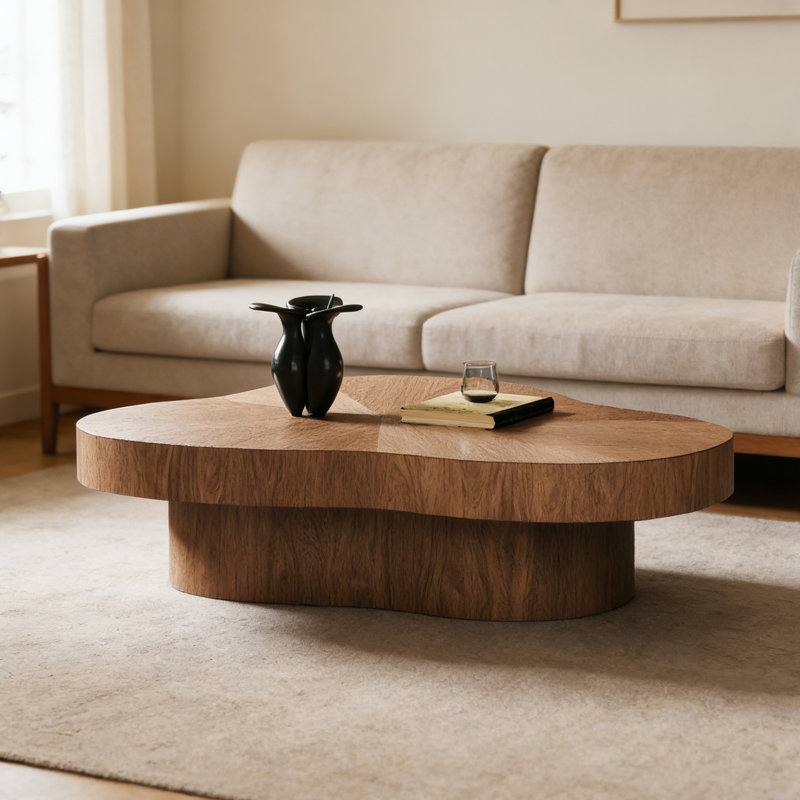 Table basse en bois courbée Retro Unique