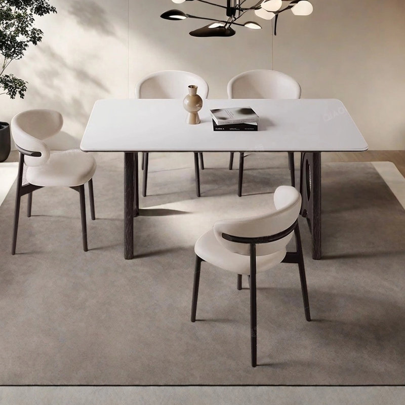 Simple and modern dining table, 29.53 x 62.99"L x 31.5"W