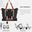 Ensemble de 4 valises, valise durable en ABS avec sac de voyage, porte-gobelet, valise rigide en ABS avec roulettes, noir et brun