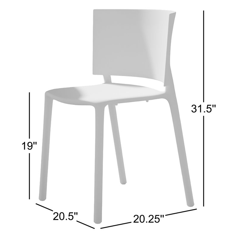 AFRICA Side Chair (Indoor/Outdoor), Ecru