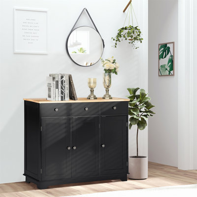 Buffet polyvalent et moderne avec beaucoup de rangement et tablettes personnalisables