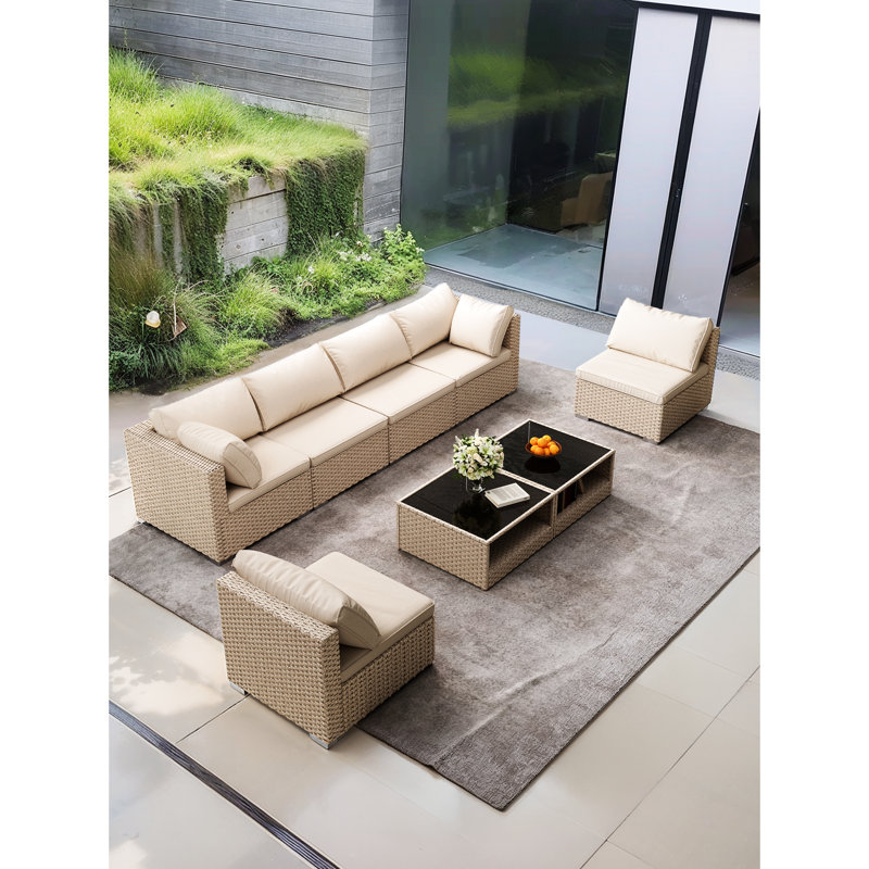 8 patio toutes saisons - conversation extérieure avec coussins d'eau et conception modulaire moderne