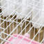 Cage pour petits animaux avec roues et rampe, plateau amovible, pour, chinchillas, furet, roues à 2 niveaux roses, plateau pour animaux de compagnie