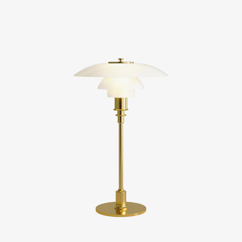 PH Table Lamp, 18.58" H x 11.22" W x 11.22" D , Brass Metalized