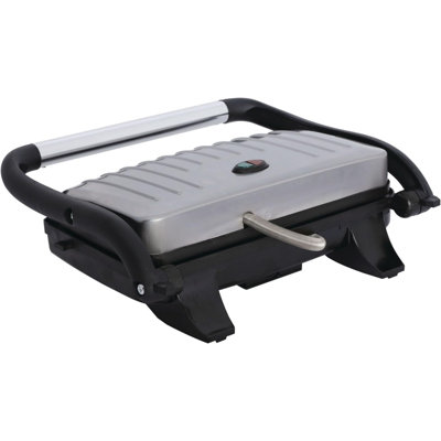 Brentwood Select Ts-611 Compact Non-stick Panini Grill & Sandwich Maker – Stainless Steel Press With Cool Touch Handle, Easy Clean Plates, Upright Storage