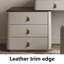 39.37"Brown Retro-Style Solid Wood Nightstand and Vanity Combo