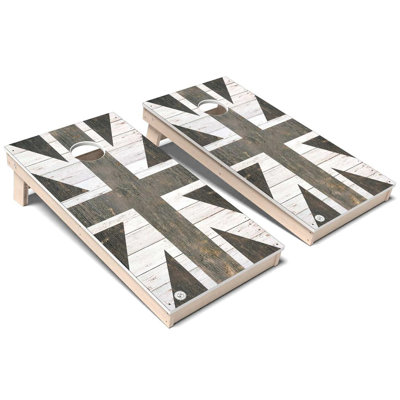 Ensemble de planche à cornhole composite toutes saisons International Flag