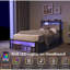 Twin Bed Frames, Led Headboard, Storage Function, Charging Station, Solid And Stable, Easy Assembly