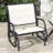Porch Glider, Metal Frame Swing Glider Chair With Breathable Mesh Fabric, Curved Armrests And Steel Frame For Garden, Poolside, Backyard, Balcony-139632665