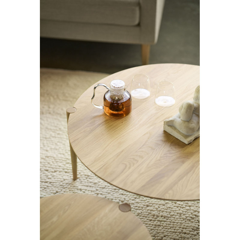 Sos Solid Wood Coffee Table, 14.57" H x 23.23" L x 21.3" W, Nature