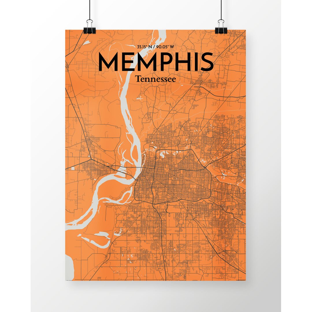 Poster Memphis Stadtplan