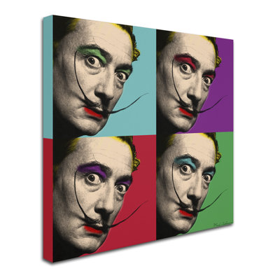 Salvador Dali 2' Graphic Art Print on Wrapped Canvas -  Trademark Fine Art, ALI7821-C1414GG
