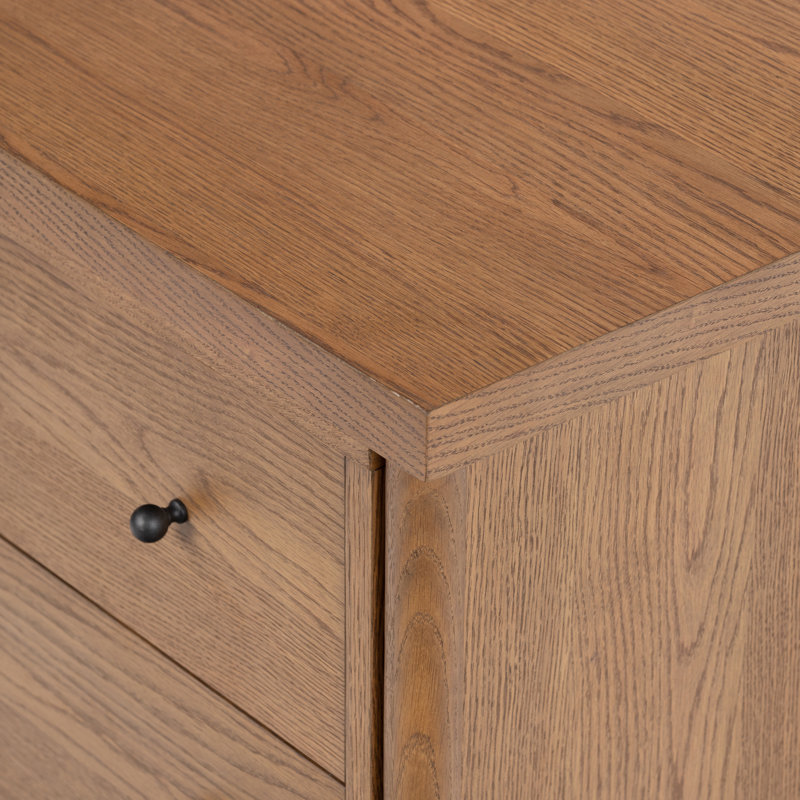Roark 2 - Drawer Solid Wood Nightstand, Brown