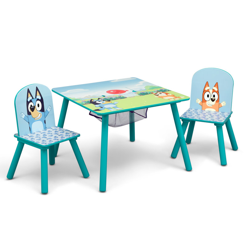 Bluey Kids Table And Chair Set With Storage (2 Chairs Included) Delta Children - Greenguard Gold Certified
