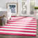 Brookvale Striped Hand-Woven Cotton Red/White Area Rug