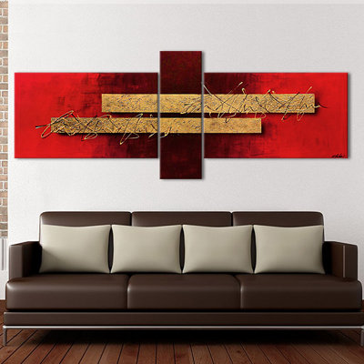 3 Piece No Frame Painting on Canvas