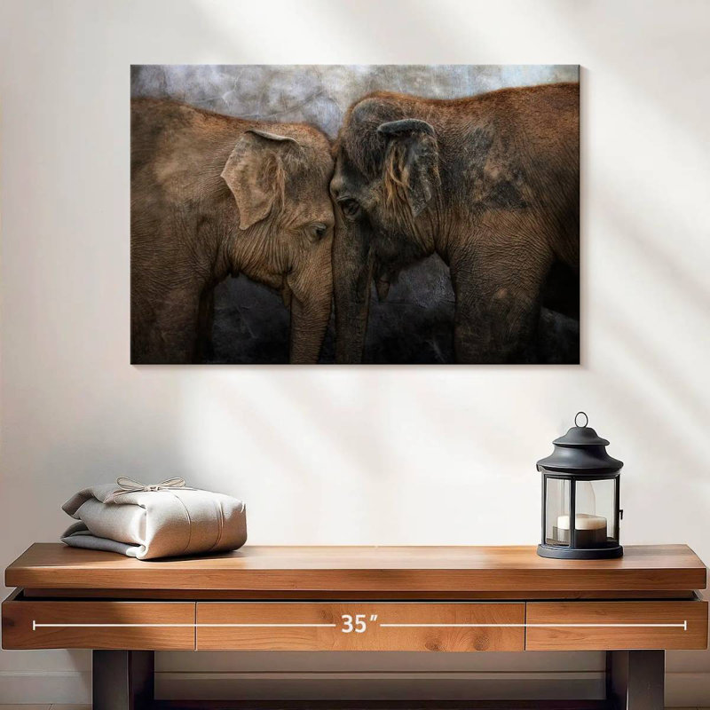 «Brampt Elephant Young Love», H 16 po x l 24 po