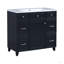 Ensemble de meuble-lavabo 36 po avec lavabo, lavabo simple, meuble-lavabo avec porte à fermeture douce et 3 tiroirs
