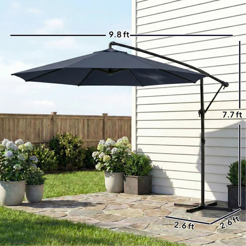 Parasol suspendu d'extérieur suspendu, parasol de patio