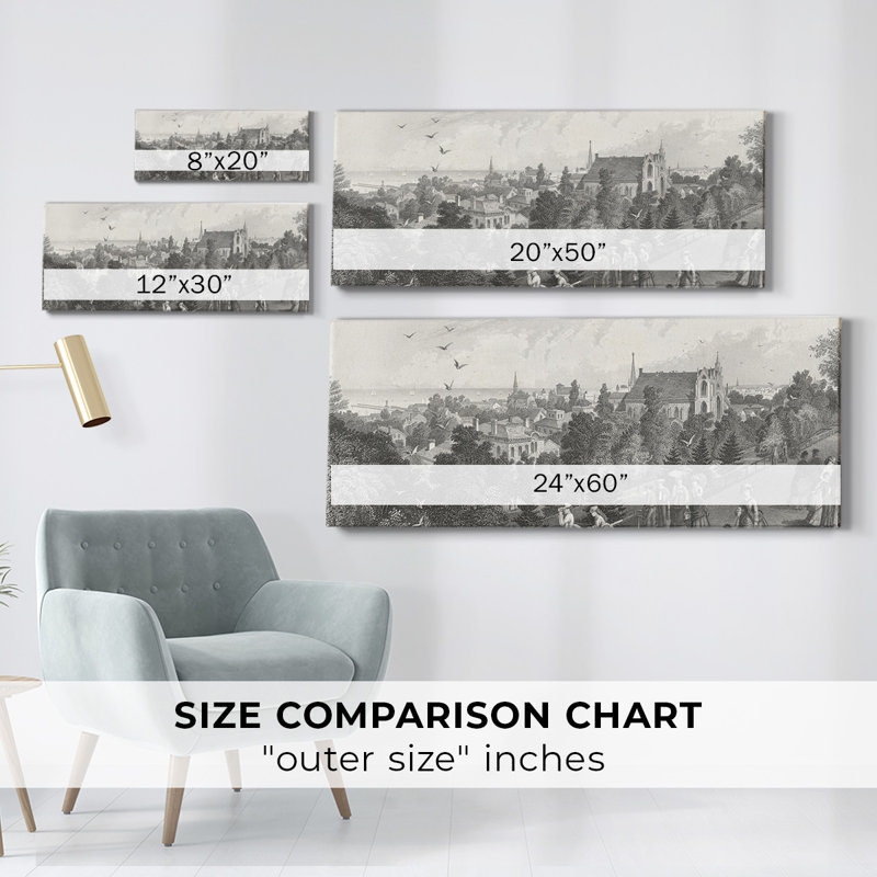 " City Of Cleveland ", 24" H x 60" W x 1.5" D