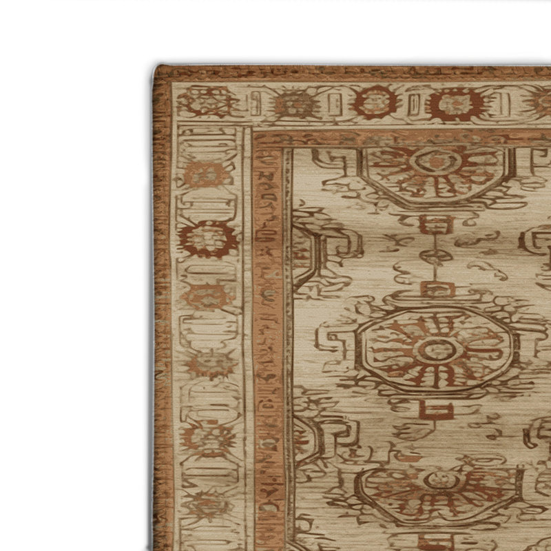 ArtDeco Beige Indoor and Outdoor Area Rug, Rectangle 8' x 10'