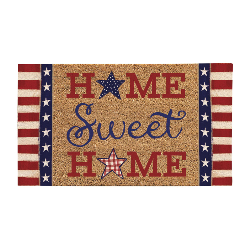 Tapis de coco Patriotic Home Sweet Home