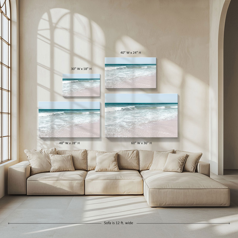 "Shoreline Pleasure" par Nan, reproduction sur toile, H 18 po x l 30 po x P 1 po