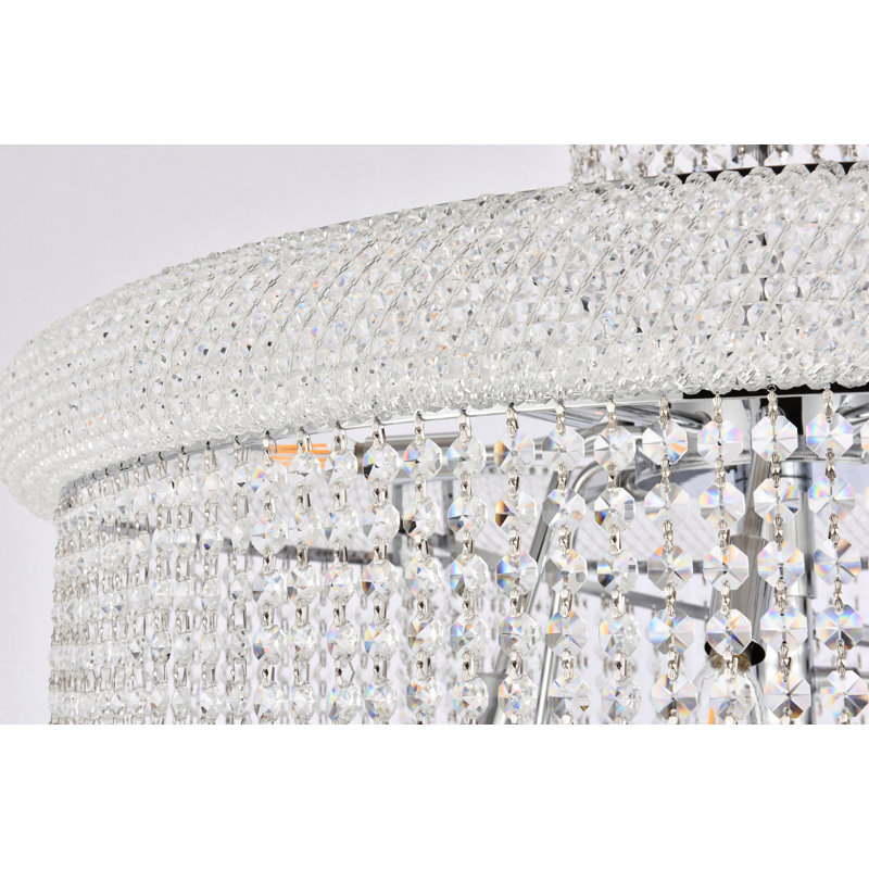 Elegant Lighting Spiral 28 light Chrome Chandelier Clear Royal Cut Crystal, Chrome, Royal Cut