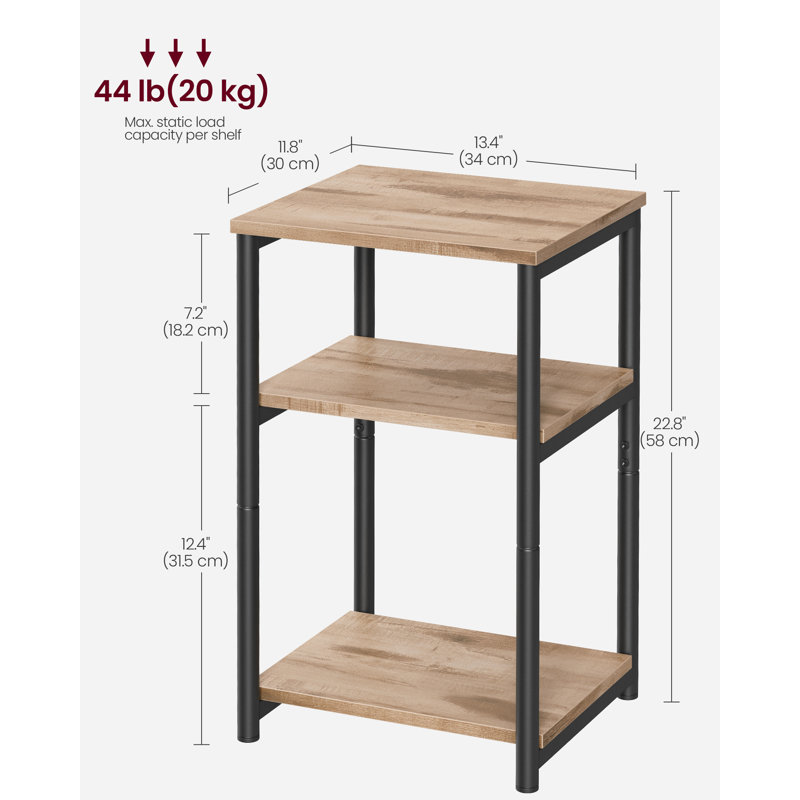 Agustina Bedside Table, Brown
