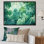 Jade, jungle épaisse, jungle de palmiers III - Art mural palmiers pour salon