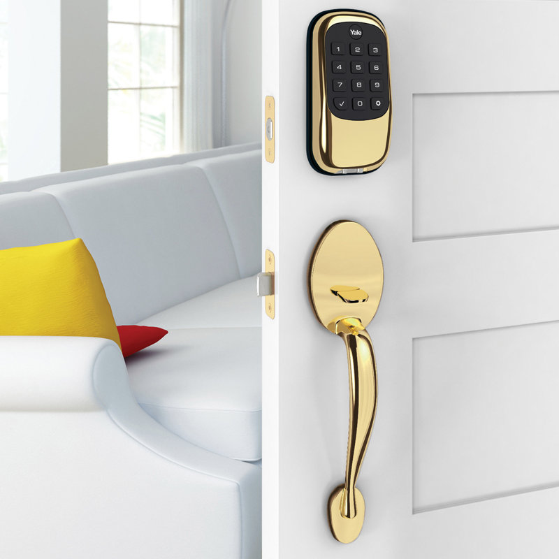 Yale B1L Lock Keypad Deadbolt, Bright Brass