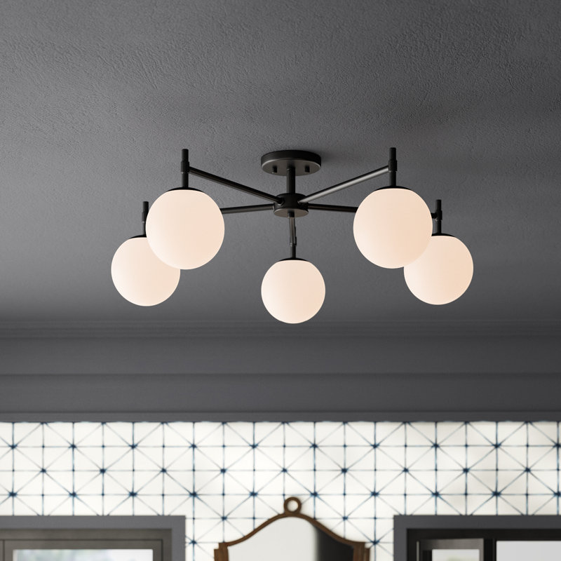 Breier Glass Semi Flush Mount