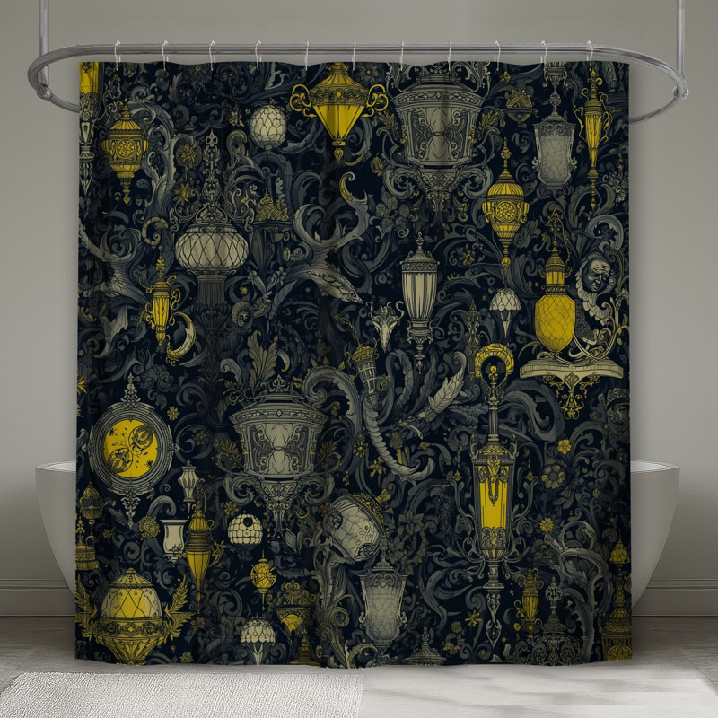 Rideaux de douche Ornate Lanterns, L 70 po x H 72 po