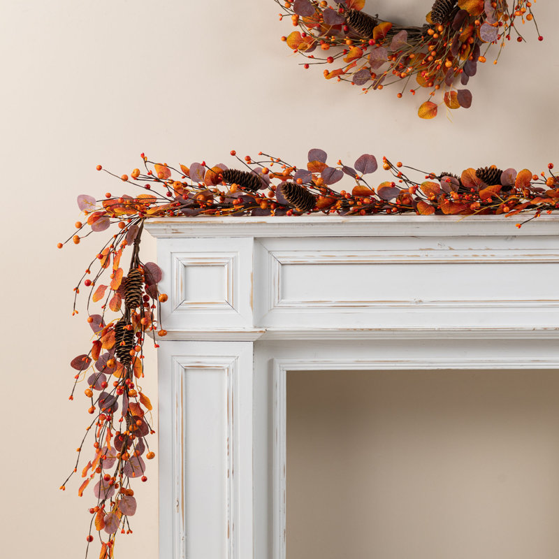 72"L Fall Eucalyptus Berry Garland