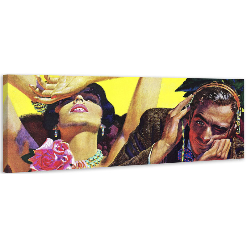 The Prying Professor by Edwin Georgi - Wrapped Canvas Panoramic Painting, 38cm H x 114cm W