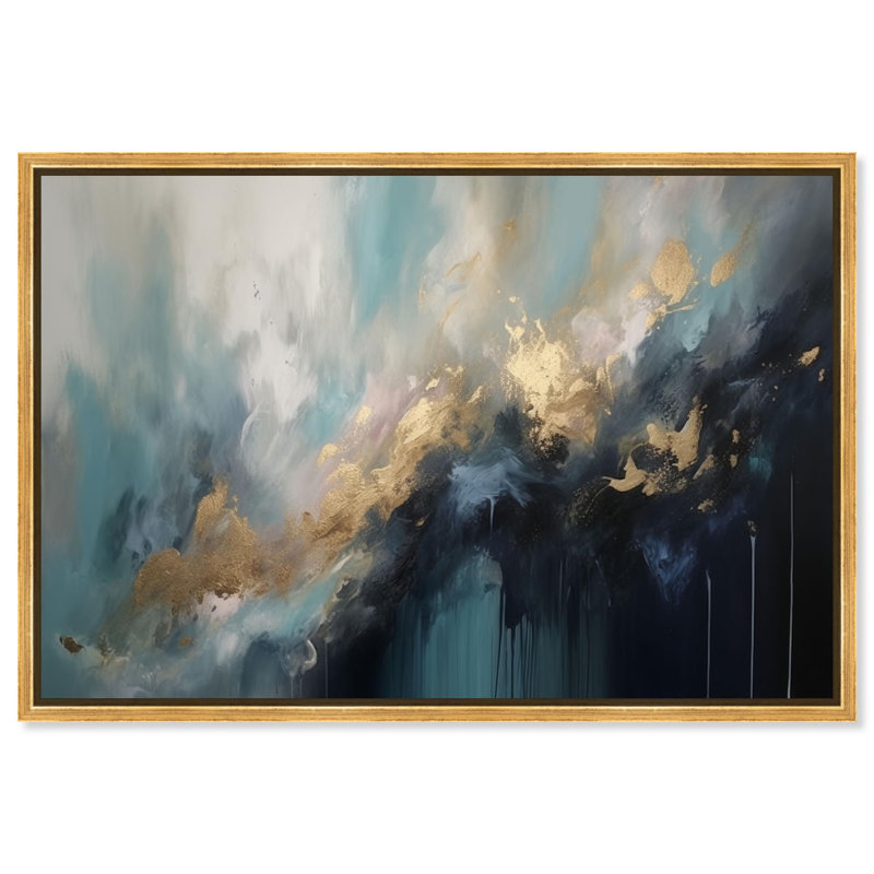 Décoration murale dorée Golden Cloudscape I par Art Remedy, cadre doré, 30 x 20, 21"H x 31"W, Encadrement doré